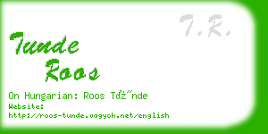 tunde roos business card